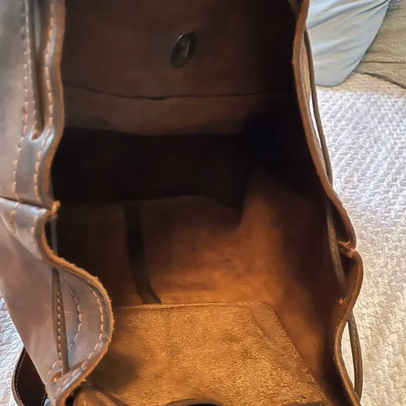 Genuine Leather Backpack Unbranded